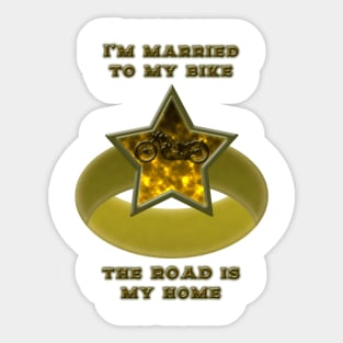 Married to Bike Sticker